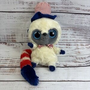Aurora Yoohoo Lemur Uncle Sam Fourth July Hat beanie boo boos Plush yoo hoo 4th